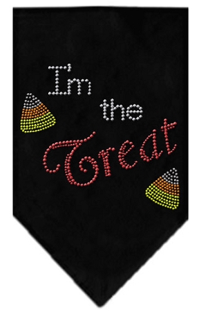 I'm the Treat Rhinestone Bandana Black Large